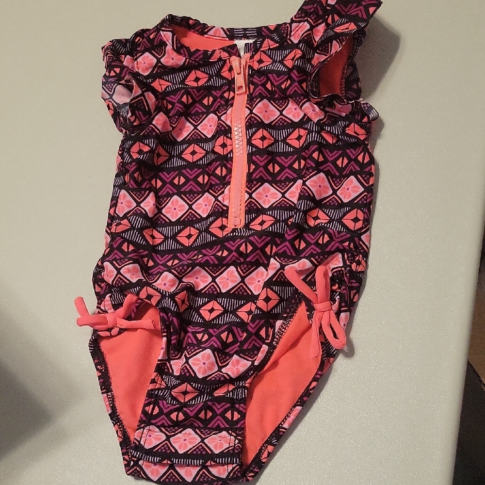 Cat & Jack Pink and Black Swimsuit